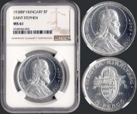 HUNGARY  5 penco 1938